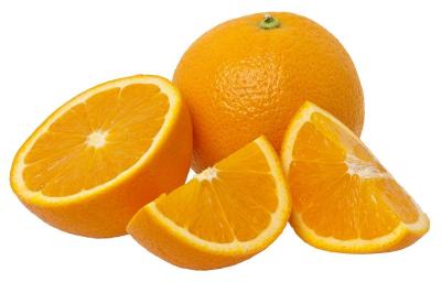 Orange fruit pieces